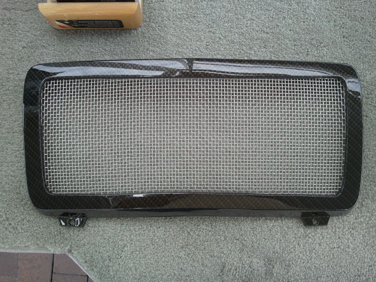 C4 Corvette Cold Air Screen Front License Frame with Screen, Hydrocarboned or Painted